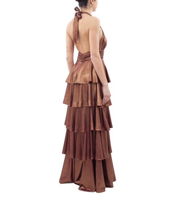 Abito S00877 donna BABYLON Bronzo Abito S00877 donna BABYLON Bronzo
