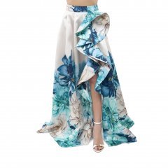 Gonna S00624 donna BABYLON Avorio-Blu