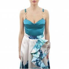 Top S0380B donna BABYLON Petrolio