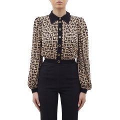 Camicia CA00831E2 donna ELISABETTA FRANCHI Tortora-Nero