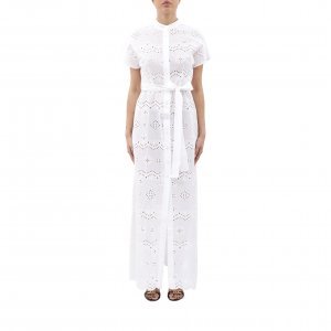 Abito Keira Cotton Embroidery 01 MC2 SAINT BARTH donna Bianco