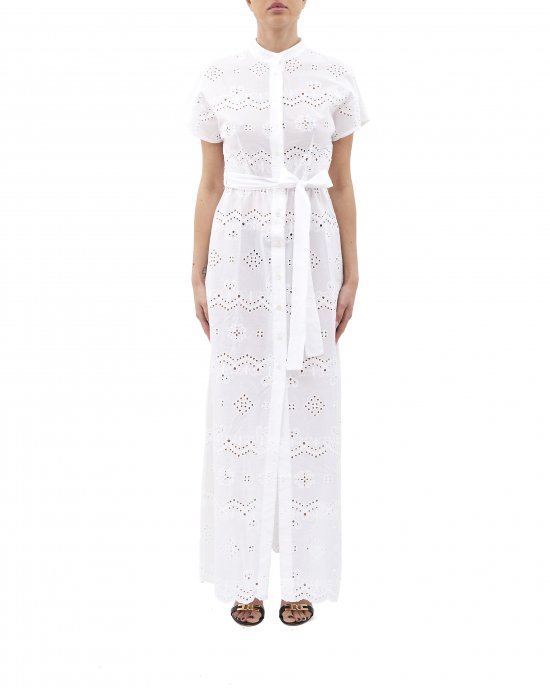 Abito Keira Cotton Embroidery 01 MC2 SAINT BARTH donna Bianco Abito Keira Cotton Embroidery 01 MC2 SAINT BARTH donna Bianco