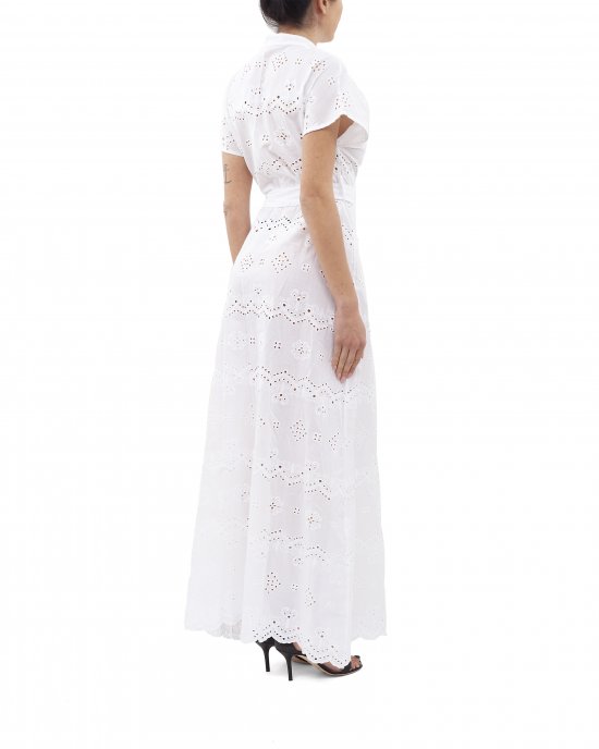 Abito Keira Cotton Embroidery 01 MC2 SAINT BARTH donna Bianco Abito Keira Cotton Embroidery 01 MC2 SAINT BARTH donna Bianco
