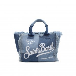 Borsa mare Vanity Patch Denim Patchwork MC2 SAINT BARTH donna Denim