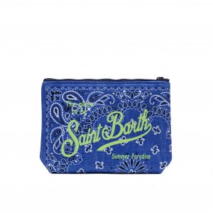 Pochette Aline Sponge Bandanna Round Den 31 MC2 SAINT BARTH Blu denim