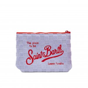 Pochette Aline Sponge Terry Embossed Check 2442 MC2 SAINT BARTH Glicine