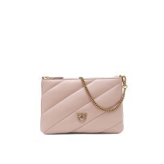 Pochette Flat Pouch Vitello Seta 100252 donna PINKO Cipria