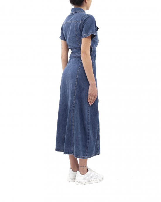 Abito WW28659 donna WHITE WISE Blu denim Abito WW28659 donna WHITE WISE Blu denim