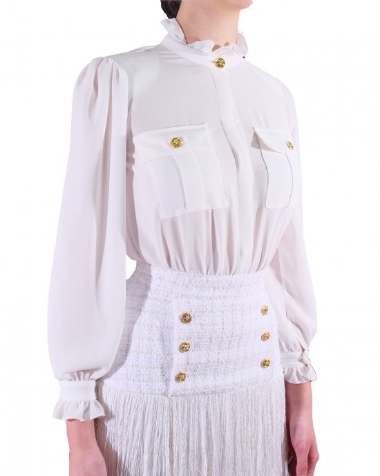 Abito ELISABETTA FRANCHI AB14813E2 Bianco Abito ELISABETTA FRANCHI AB14813E2 Bianco