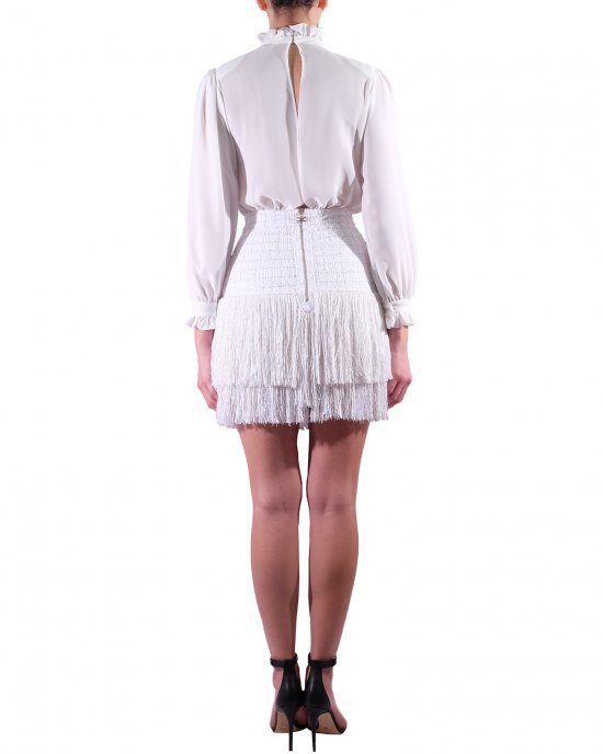 Abito ELISABETTA FRANCHI AB14813E2 Bianco Abito ELISABETTA FRANCHI AB14813E2 Bianco