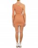 Abito Elisabetta Franchi donna, monospalla, corto, con inserto in vita in velluto, drappeggio laterale, chiusura con zip laterale oro. Rose gold Abito Elisabetta Franchi donna, monospalla, corto, con inserto in vita in velluto, drappeggio laterale, chiusura con zip laterale oro. Rose gold