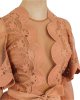Abito Elisabetta Franchi donna, corto, manica corta ampia, dettagli in pizzo con trasparenze, sotto gonna in tullè, chiusura sul retro con zip e bottoncini ad asola. Rose gold Abito Elisabetta Franchi donna, corto, manica corta ampia, dettagli in pizzo con trasparenze, sotto gonna in tullè, chiusura sul retro con zip e bottoncini ad asola. Rose gold