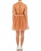 Abito Elisabetta Franchi donna, corto, manica corta ampia, dettagli in pizzo con trasparenze, sotto gonna in tullè, chiusura sul retro con zip e bottoncini ad asola. Rose gold Abito Elisabetta Franchi donna, corto, manica corta ampia, dettagli in pizzo con trasparenze, sotto gonna in tullè, chiusura sul retro con zip e bottoncini ad asola. Rose gold