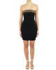 Abito Pinko donna, tubino, scollo a fascia, con strass, corto, chiusura con zip sul retro. Nero Abito Pinko donna, tubino, scollo a fascia, con strass, corto, chiusura con zip sul retro. Nero