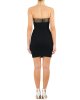 Abito Pinko donna, tubino, scollo a fascia, con strass, corto, chiusura con zip sul retro. Nero Abito Pinko donna, tubino, scollo a fascia, con strass, corto, chiusura con zip sul retro. Nero