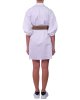 Abito Kocca donna ,modello camicia , con abbottonatura centrale nascosta, maniche a sbuffo con elastico al fondo e una cintura in paglia con fibbia tonda. Bianco Abito Kocca donna ,modello camicia , con abbottonatura centrale nascosta, maniche a sbuffo con elastico al fondo e una cintura in paglia con fibbia tonda. Bianco