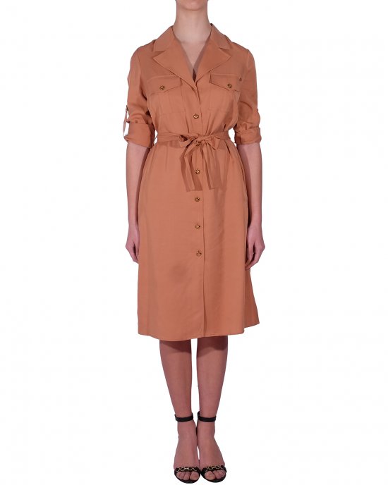 Abito camicia KOCCA donna Lisimba Cammello Abito camicia KOCCA donna Lisimba Cammello