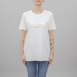T-shirt YF1EF005 donna BALMAIN Bianco