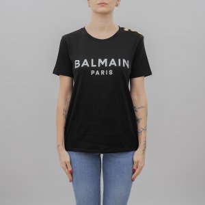 T-shirt AF1EF005 donna BALMAIN Nero