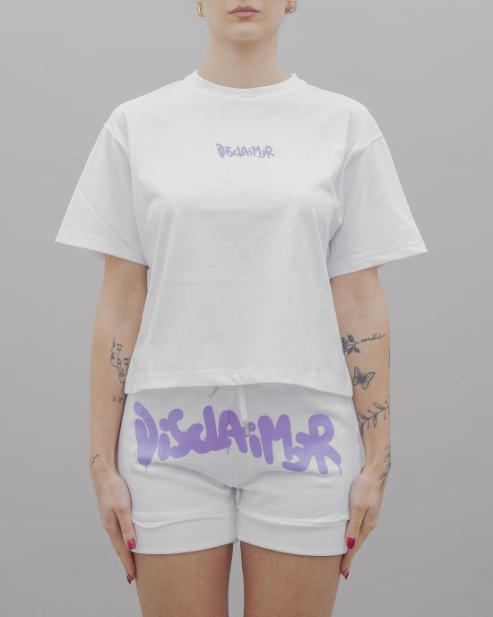 T-shirt 24EDS54303 donna DISCLAIMER Bianco