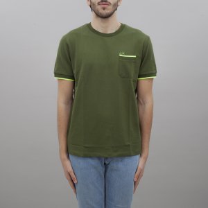 T-shirt T34124 uomo SUN68 Verde scuro