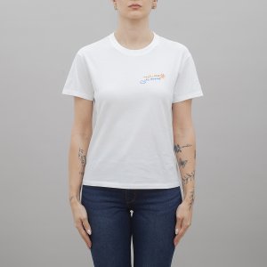T-shirt Emilie Sole Nuvole 01 Emb donna MC2 SAINT BARTH Bianco