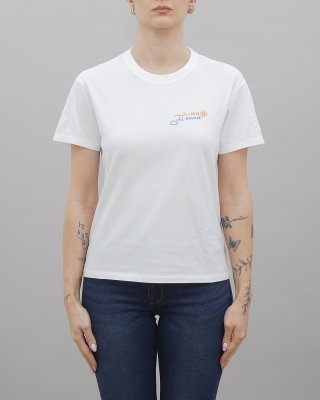 T-shirt Emilie Sole Nuvole 01 Emb donna MC2 SAINT BARTH Bianco