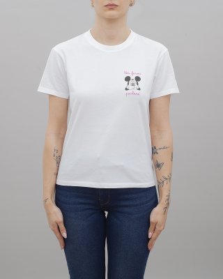 T-shirt Emilie Mickey Parlare 01 Emb donna MC2 SAINT BARTH Bianco