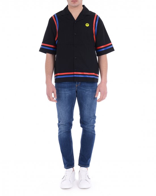 Camicia S5BWUASI092 uomo BARROW Nero
