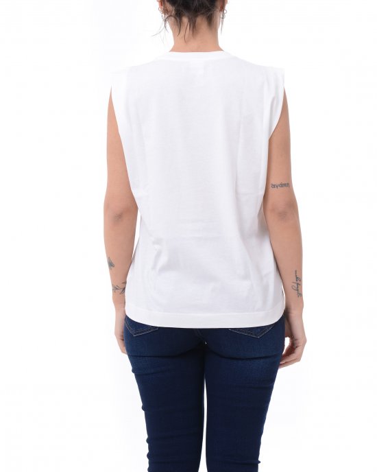 Canotta Cacao 104268 donna PINKO Bianco Canotta Cacao 104268 donna PINKO Bianco
