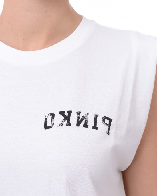 Canotta Cacao 104268 donna PINKO Bianco Canotta Cacao 104268 donna PINKO Bianco
