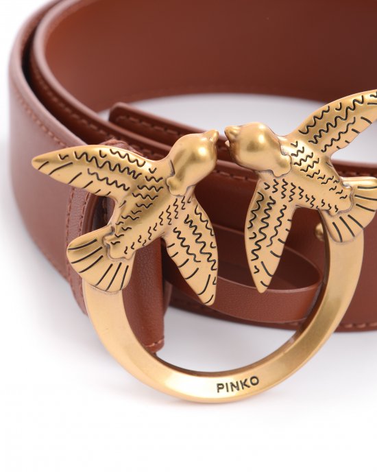 Cintura Love Berry H4 Belt Vitello Seta 100120 donna PINKO pe Marrone