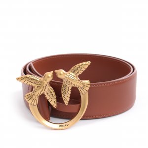 Cintura Love Berry H4 Belt Vitello Seta 100120 donna PINKO pe Marrone
