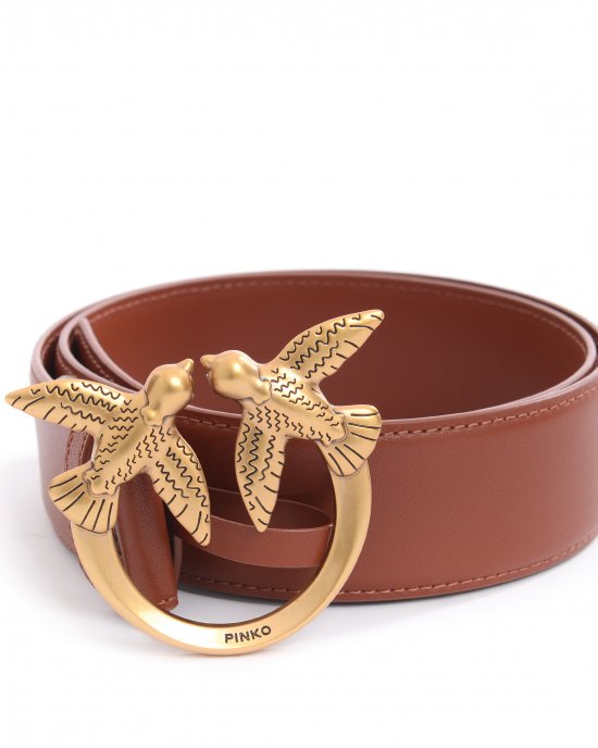 Cintura Love Berry H4 Belt Vitello Seta 100120 donna PINKO pe Marrone