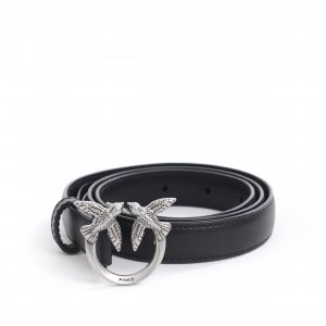 Cintura Love Berry H2 Belt Vitello Seta 100143 donna PINKO pe Nero