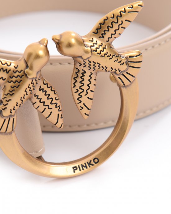 Cintura Love Berry H3 Belt Vitello Seta 100125 donna PINKO pe Beige