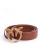 Cintura Love Berry H3 Belt Vitello Seta 100125 donna PINKO pe Marrone