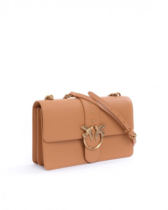 Tracolla Love One Classic Cl Vitello Seta 100053 donna PINKO pe Beige