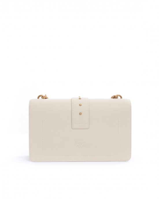 Tracolla Love One Classic Cl Vitello Seta 100053 donna PINKO pe Bianco