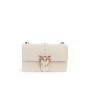 Tracolla Love One Classic Cl Vitello Seta 100053 donna PINKO pe Bianco