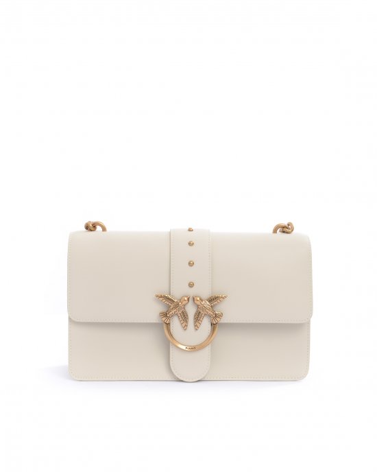 Tracolla Love One Classic Cl Vitello Seta 100053 donna PINKO pe Bianco