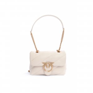 Tracolla Love Puff Mini Cl Sheep Nappa 100039 donna PINKO pe Avorio