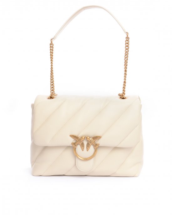 Borsa Love Puff Big Cl Sheep Nappa 100037 donna PINKO pe Bianco