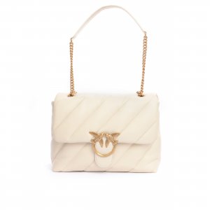 Borsa Love Puff Big Cl Sheep Nappa 100037 donna PINKO pe Bianco