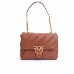 Borsa Love Puff Big Cl Sheep Nappa 100037 donna PINKO pe Marrone