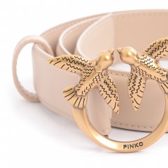 Cintura Love Berry H3 Belt Vitello Seta 100125 donna PINKO pe Beige