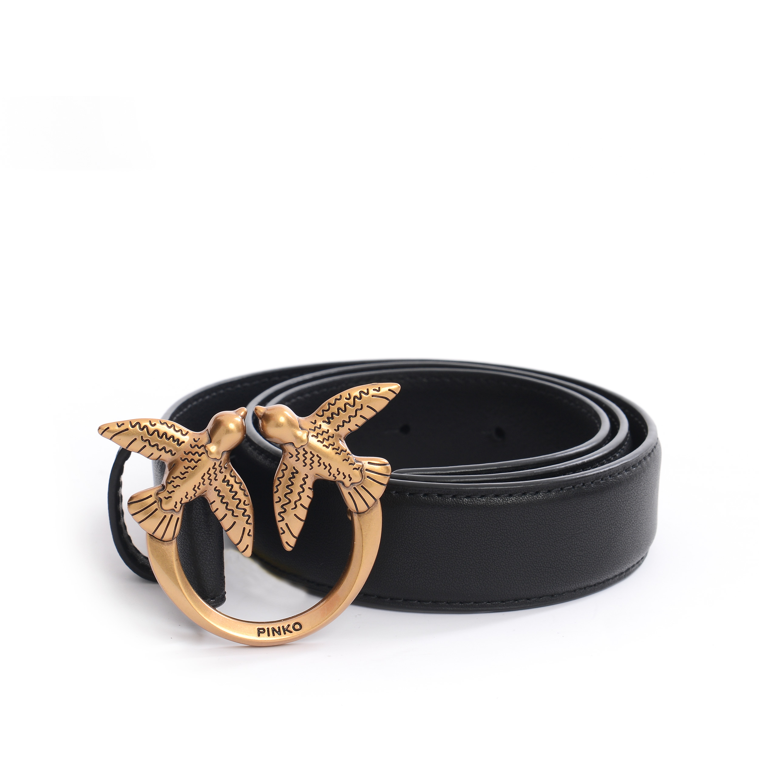 ベルト PINKO SS25 LOVE BERRY H3 BELT VITELLO (100125 A0F1M32Q) Pinko Love Berry H3 reversible leather belt for women