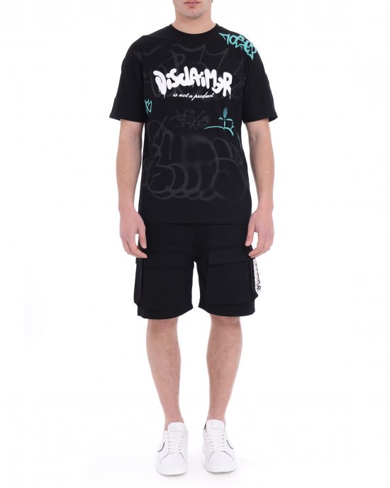T-shirt 25EDS54897 uomo DISCLAIMER Nero