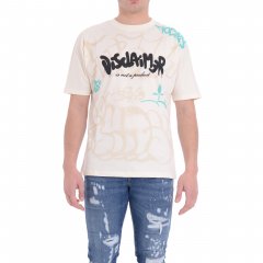 T-shirt 25EDS54897 uomo DISCLAIMER Bianco