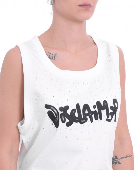 Canotta 25EDS54937 donna DISCLAIMER Bianco Canotta 25EDS54937 donna DISCLAIMER Bianco